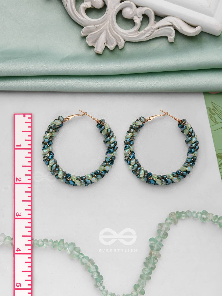 The Fern-Tastic Groove - Statement Beaded Hoops