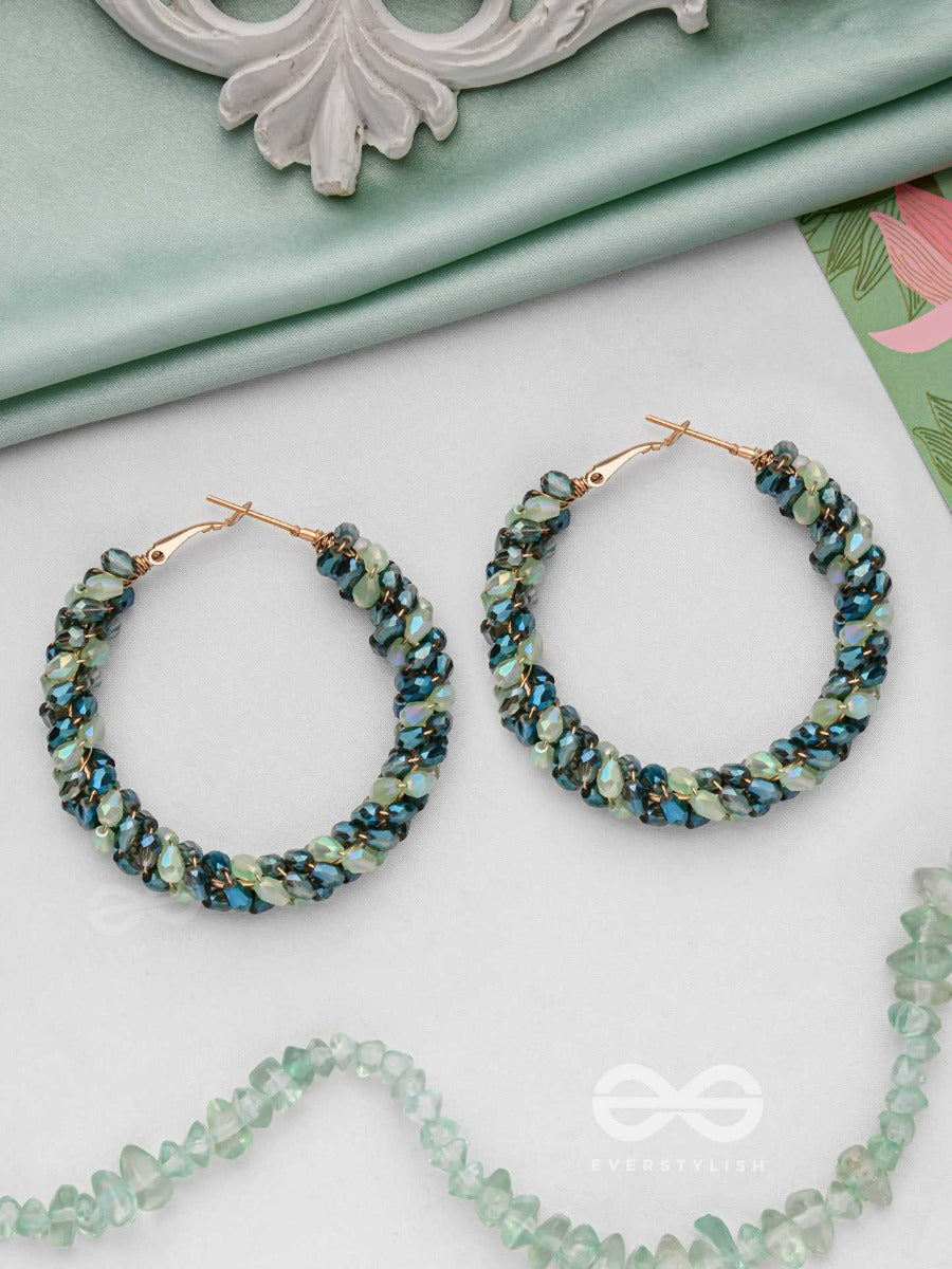 The Fern-Tastic Groove - Statement Beaded Hoops