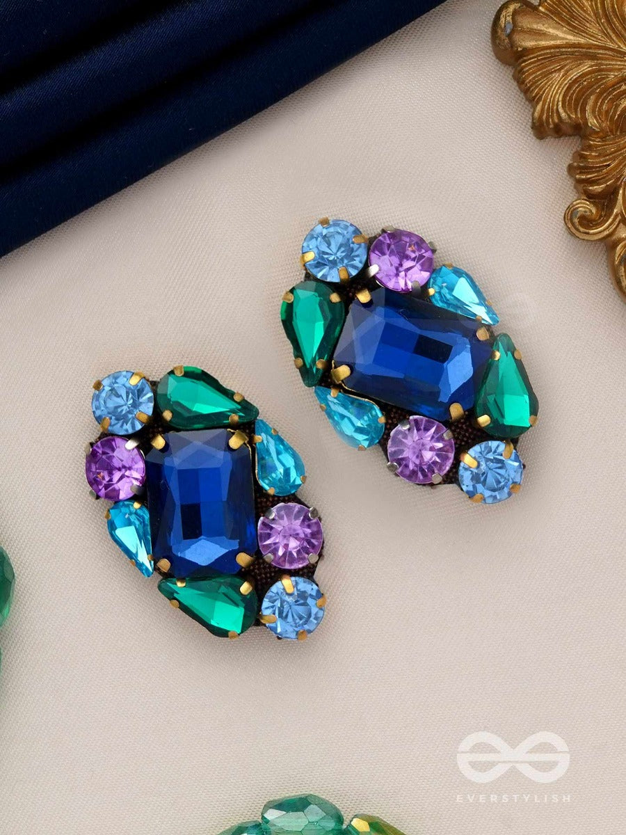 Ratnakunja - Cluster Of Gems - Stone Embroidered Earrings
