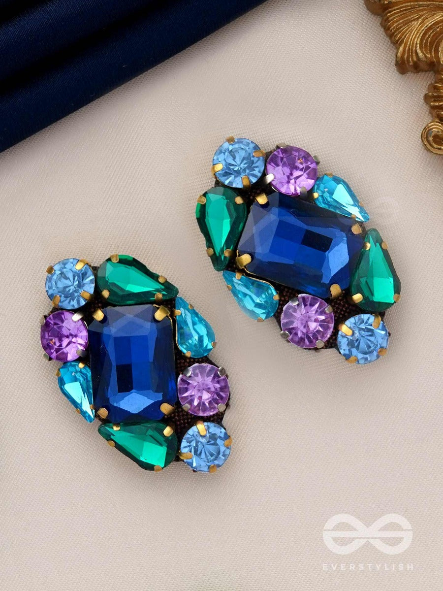 Ratnakunja - Cluster Of Gems - Stone Embroidered Earrings