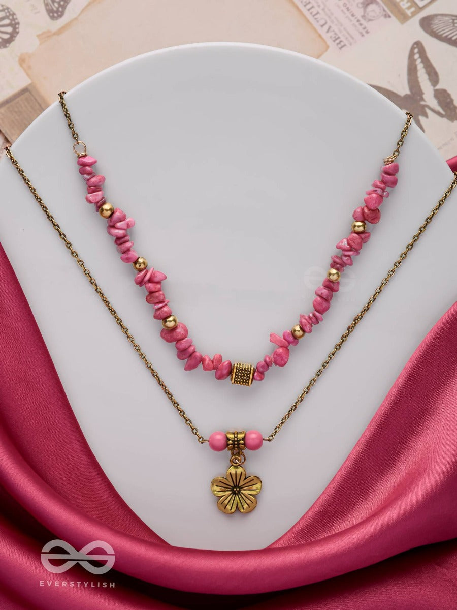 Blossom Bonanza - Golden Multilayered Neckpiece