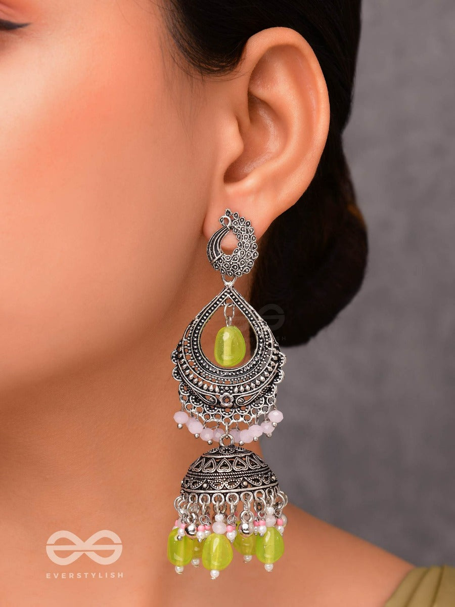The Enchanted Springs - Embellished Oxidised Earrings