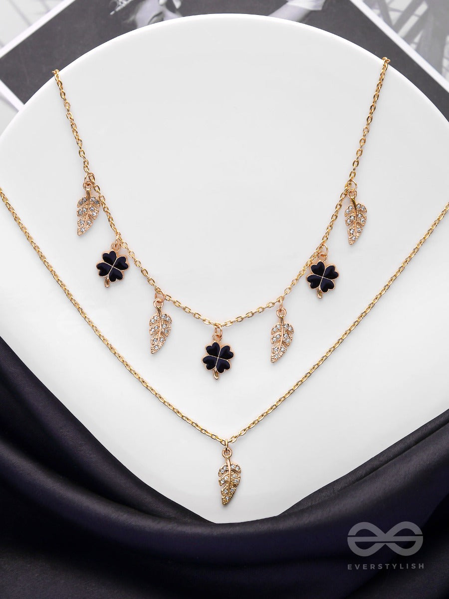 The Nocturnal Luck - Golden Multilayered Neckpiece With Anti-Tarnish Coating