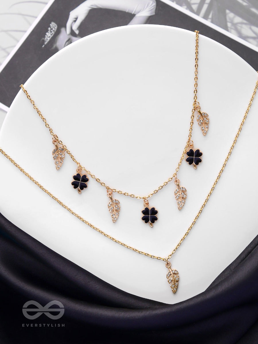 The Nocturnal Luck - Golden Multilayered Neckpiece With Anti-Tarnish Coating