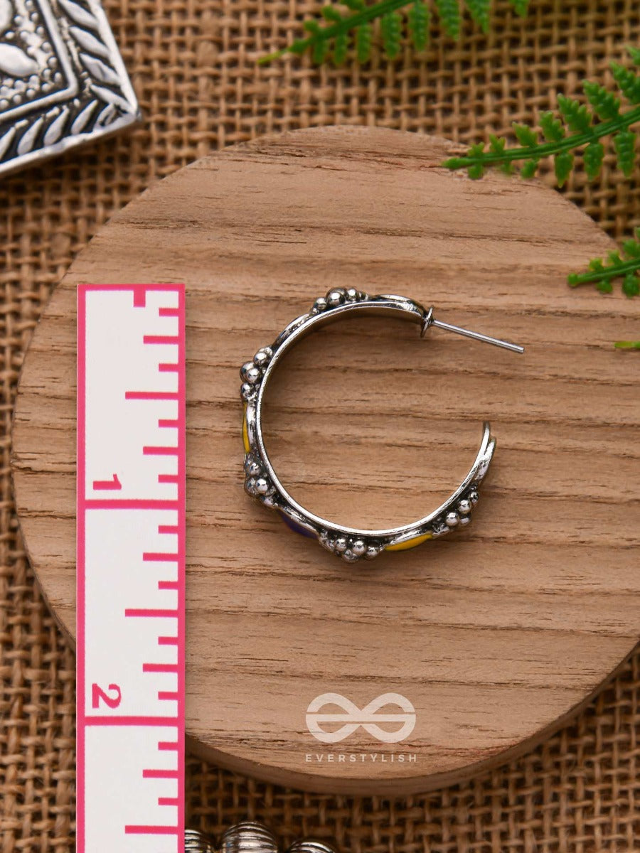 The Sapphire Sunshine - Casual Silver Earrings