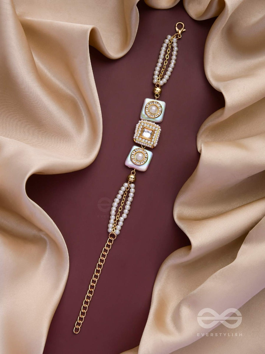 The Gleaming Orbits - Golden Embellished Bracelet