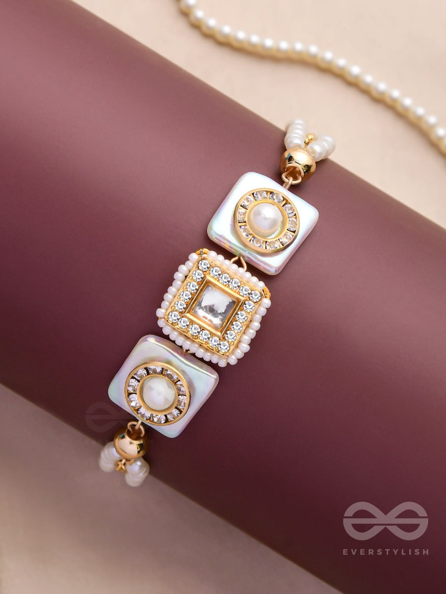 The Gleaming Orbits - Golden Embellished Bracelet