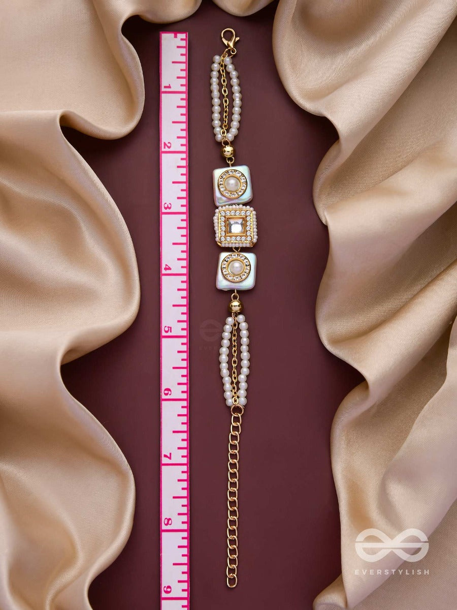 The Gleaming Orbits - Golden Embellished Bracelet