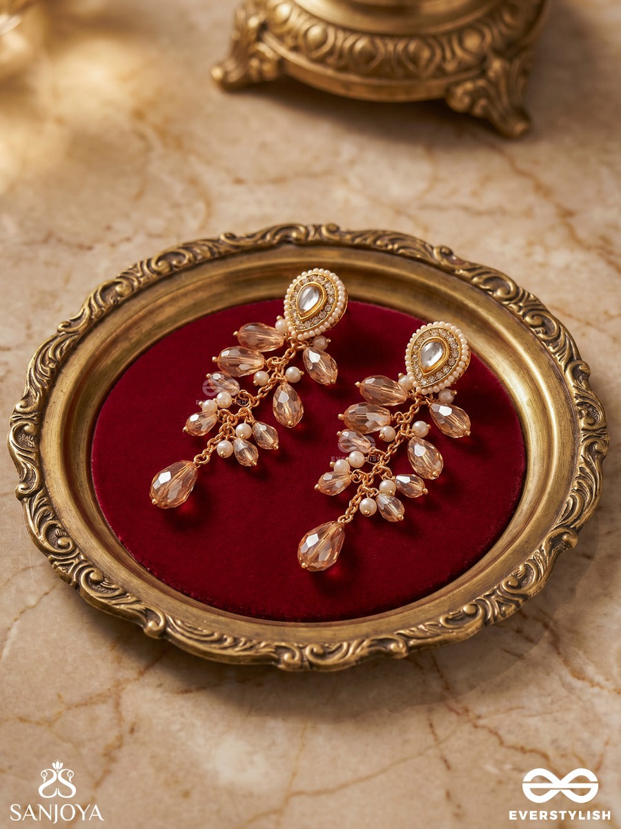 Svaru - The Sunshine Carnival - Golden Embellished Polki And Kundan Earrings