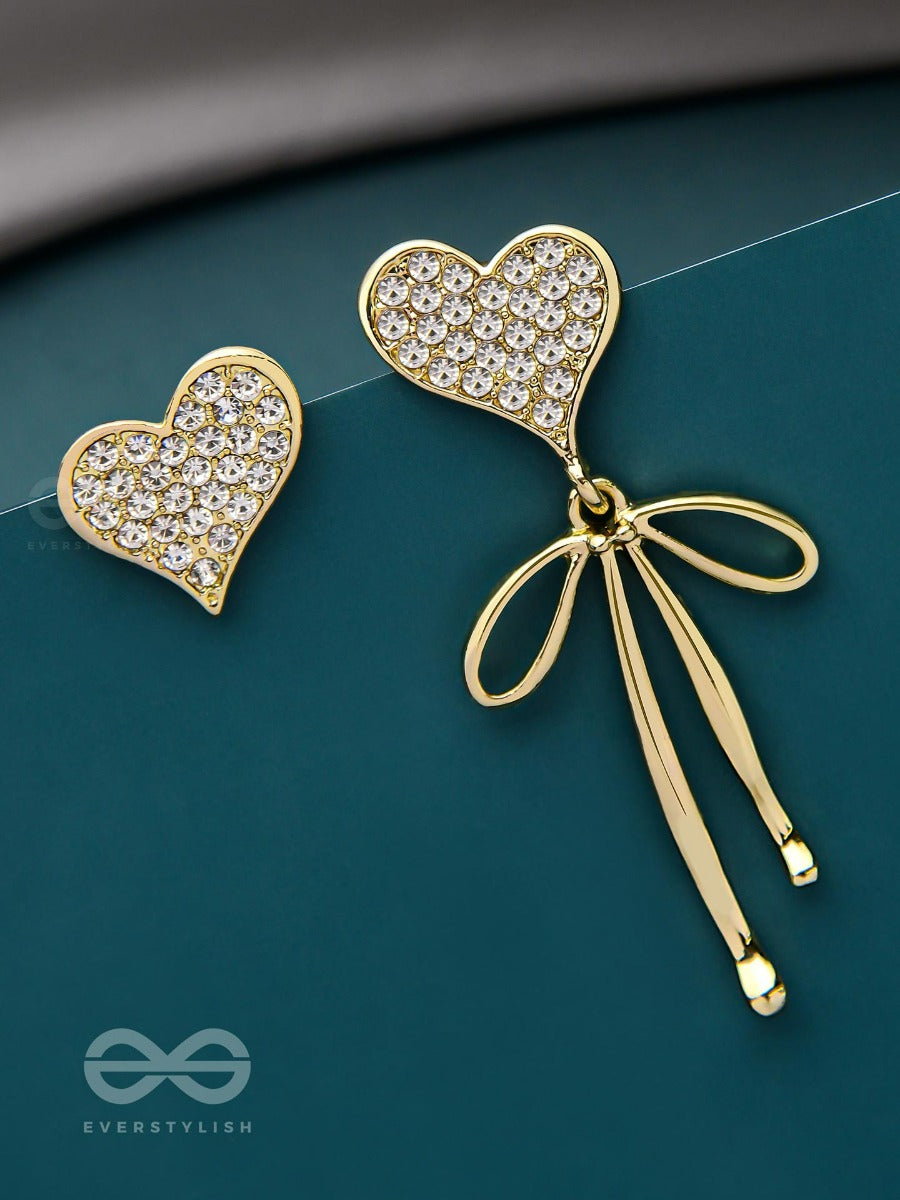 Lustrous Loveblooms - Golden Sparkling Earrings