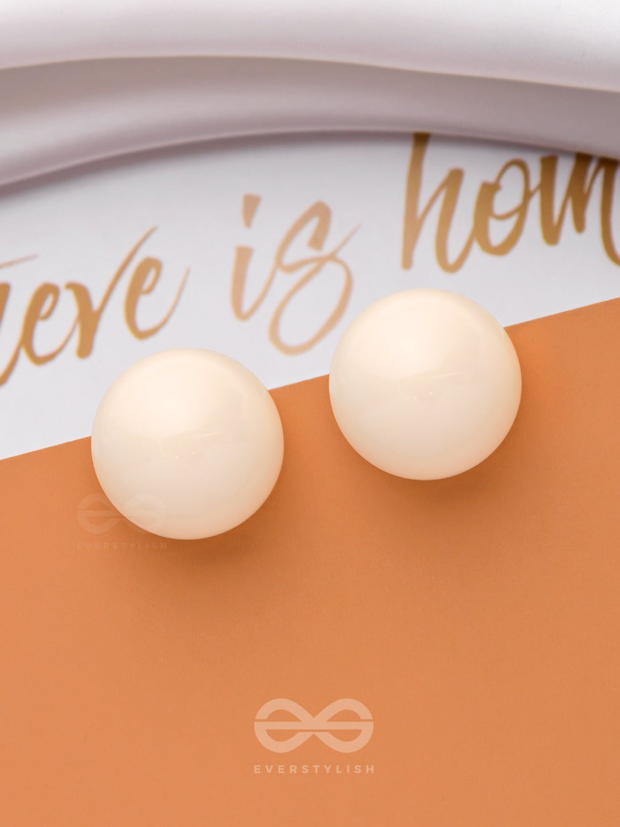 Hoppin' Happiness - White Statement Stud Earrings