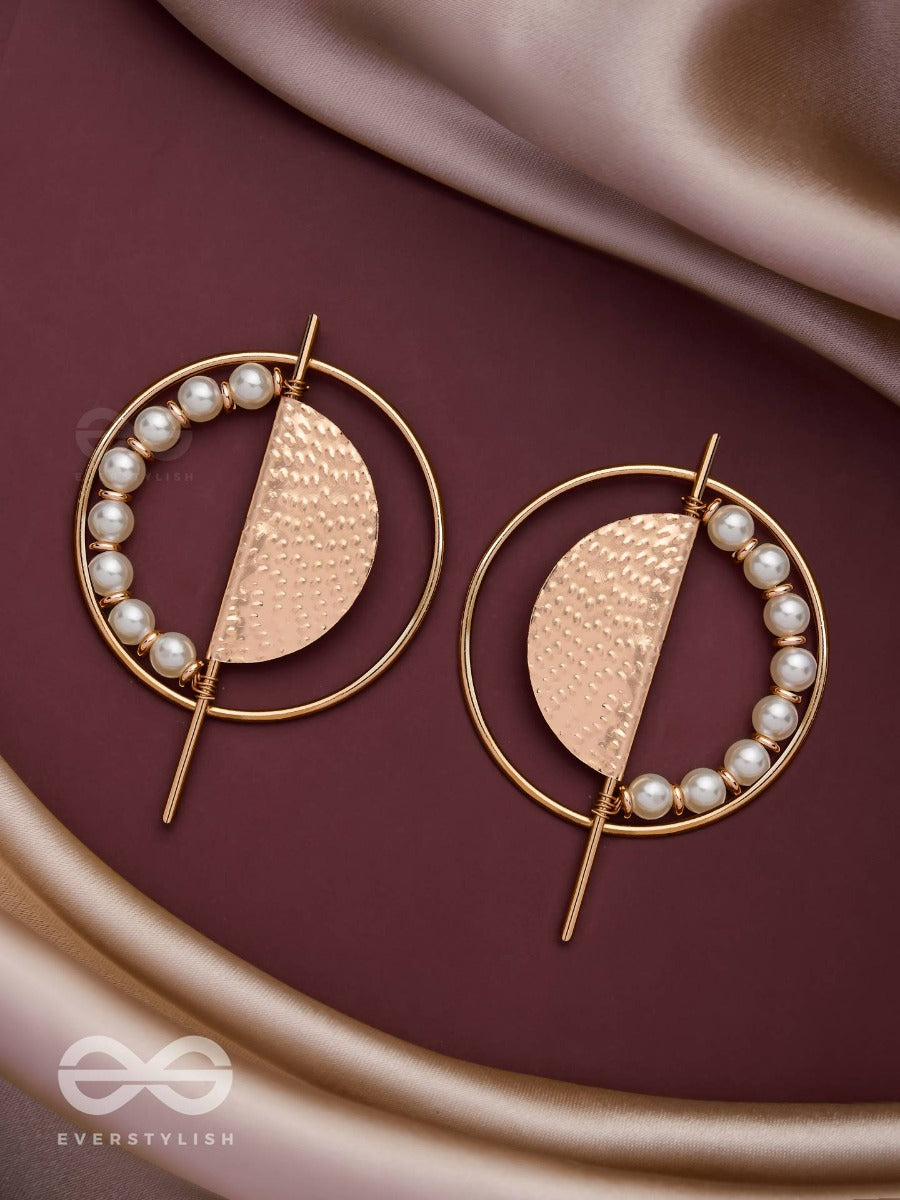 The Golden Sunburst- Golden Beads Earrings