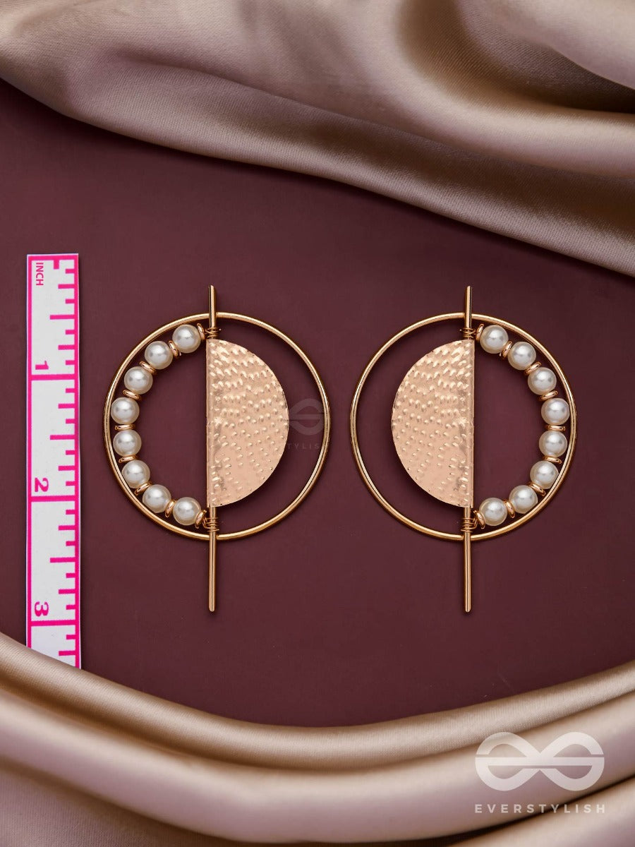 The Golden Sunburst- Golden Beads Earrings