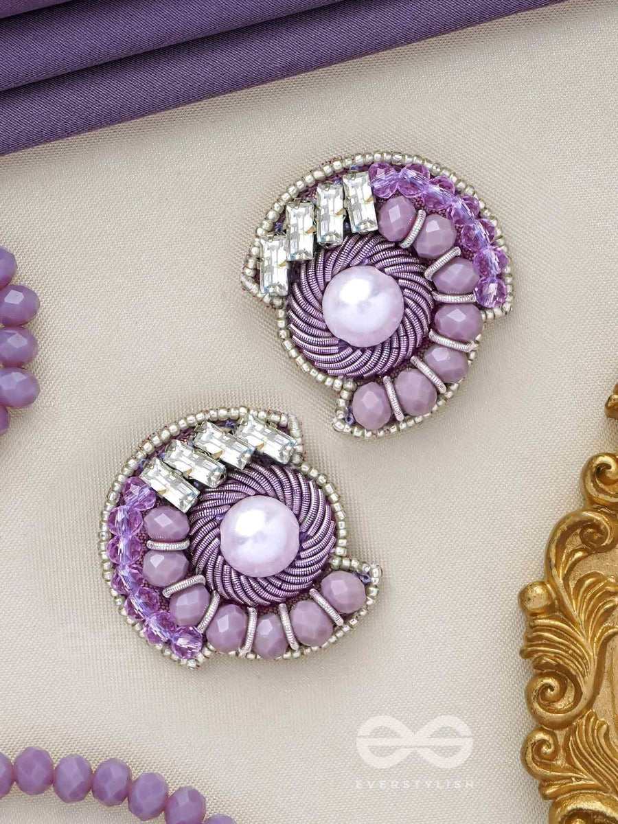 Anuka - The Classic Beads - Pearl, Beads And Stone Embroidered Earrings