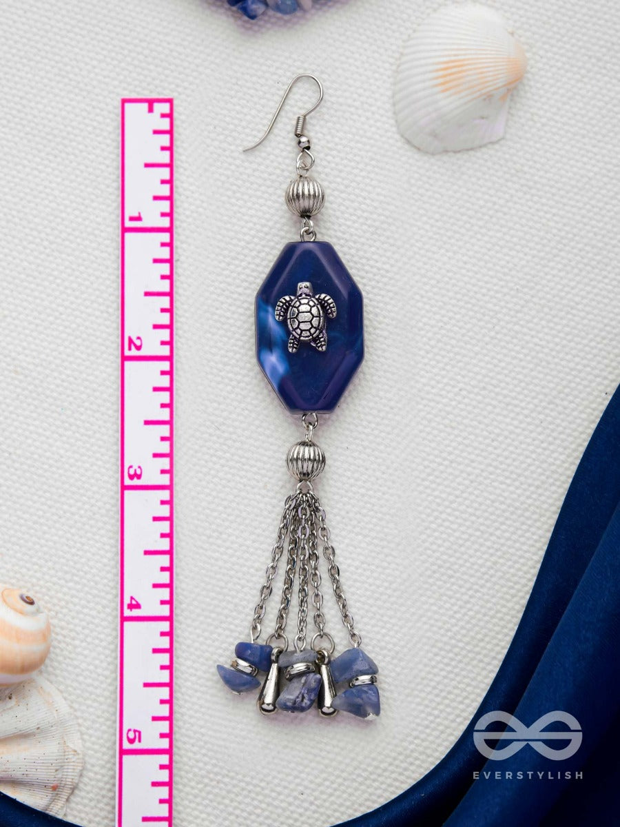 Turtle Tidings - Oxidised Embellished Earrings
