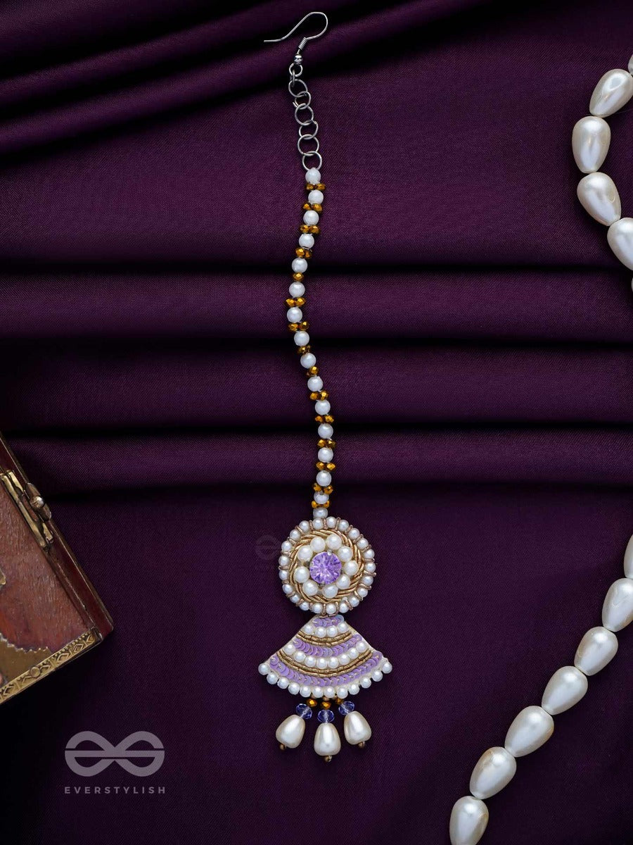 Svanika - The Radiant One - Stone, Pearl And Beads Embroidered Maangtika