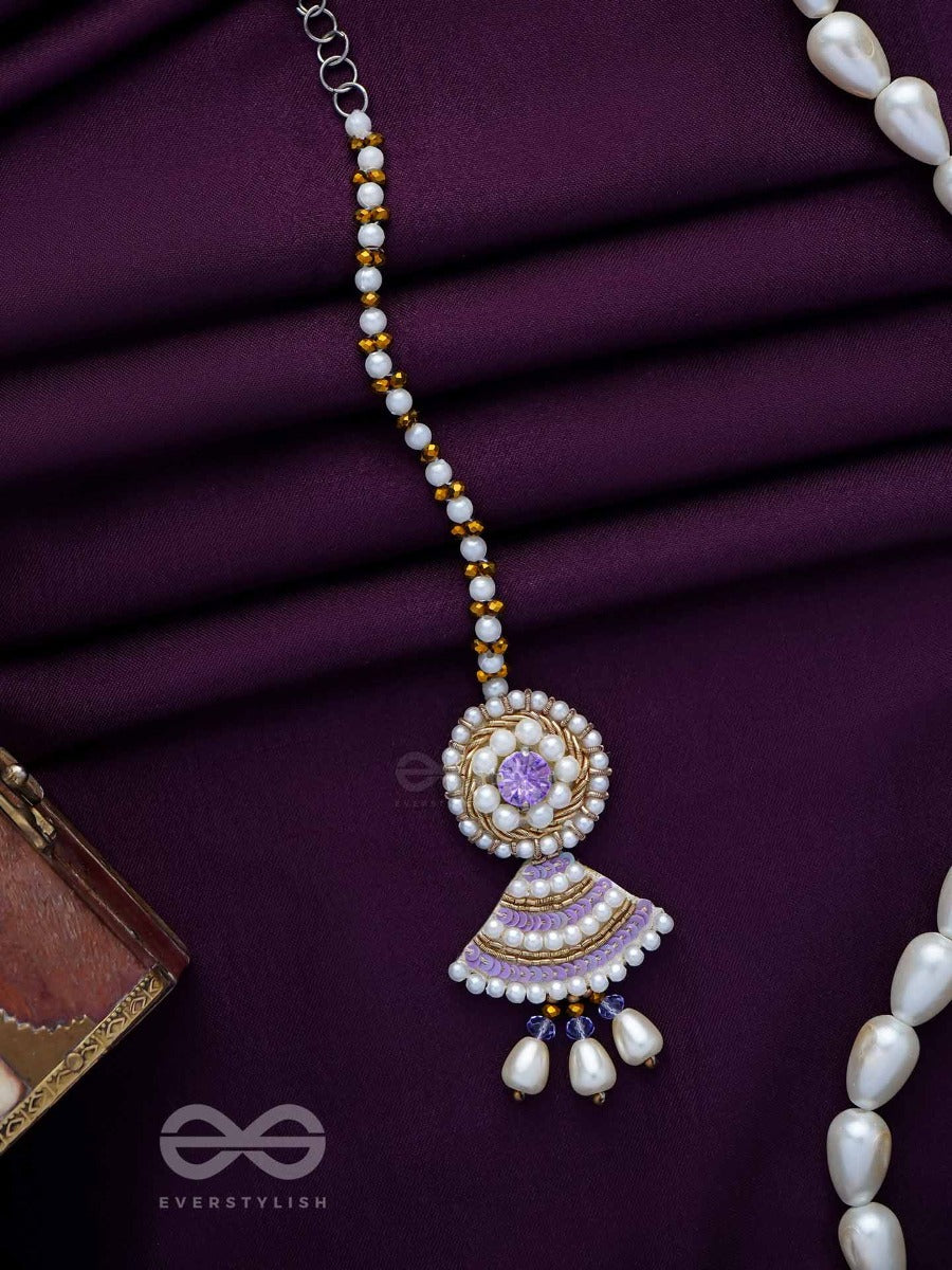 Svanika - The Radiant One - Stone, Pearl And Beads Embroidered Maangtika