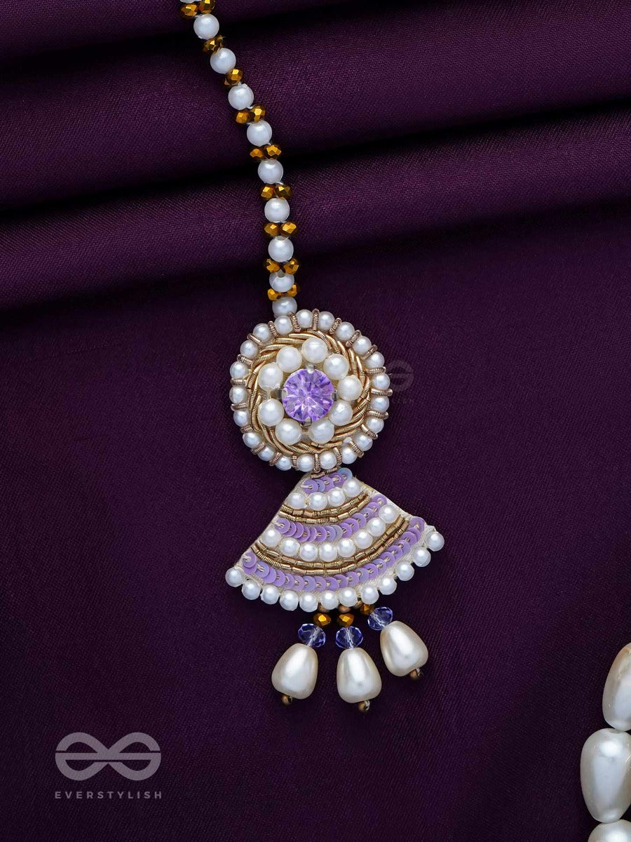 Svanika - The Radiant One - Stone, Pearl And Beads Embroidered Maangtika