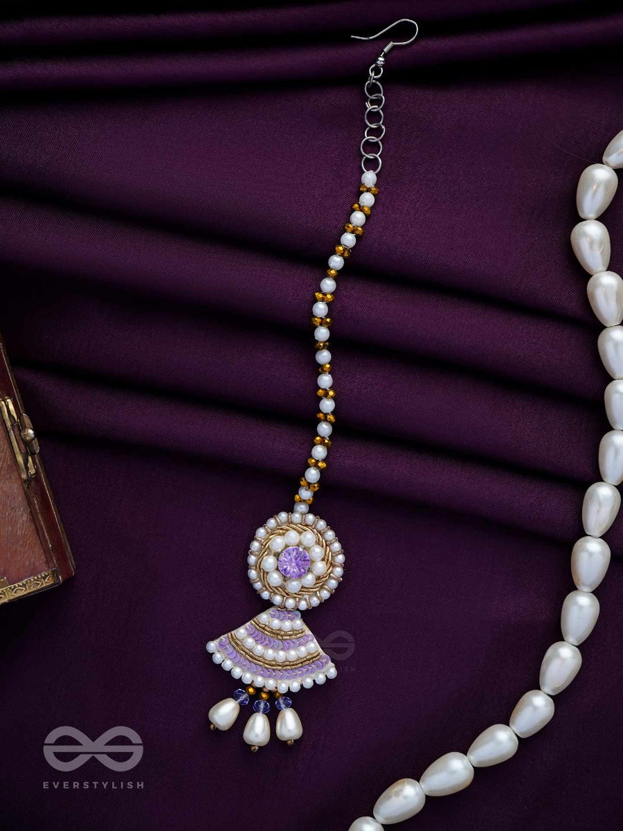 Svanika - The Radiant One - Stone, Pearl And Beads Embroidered Maangtika
