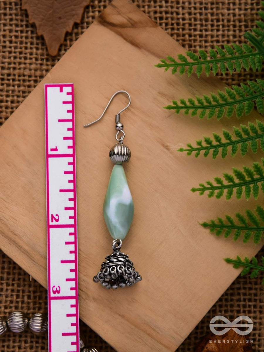 The Meadow Melody - Oxidised Jhumka Earrings