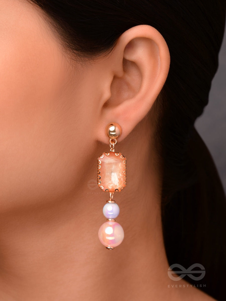 The Spring Skies - Golden Embellished Earrings