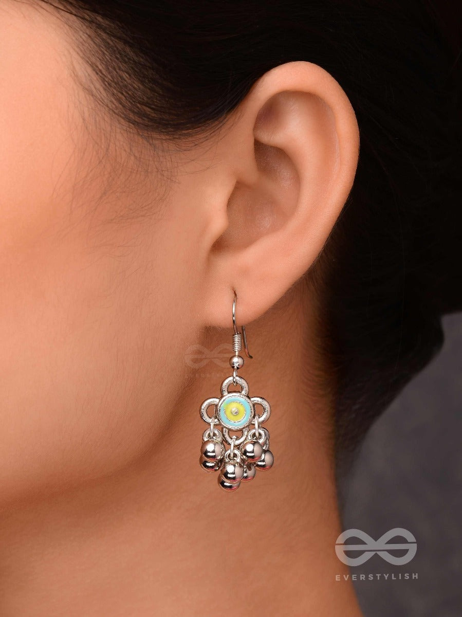 The Bluebell Sunshine - Oxidised Embellished Earrings