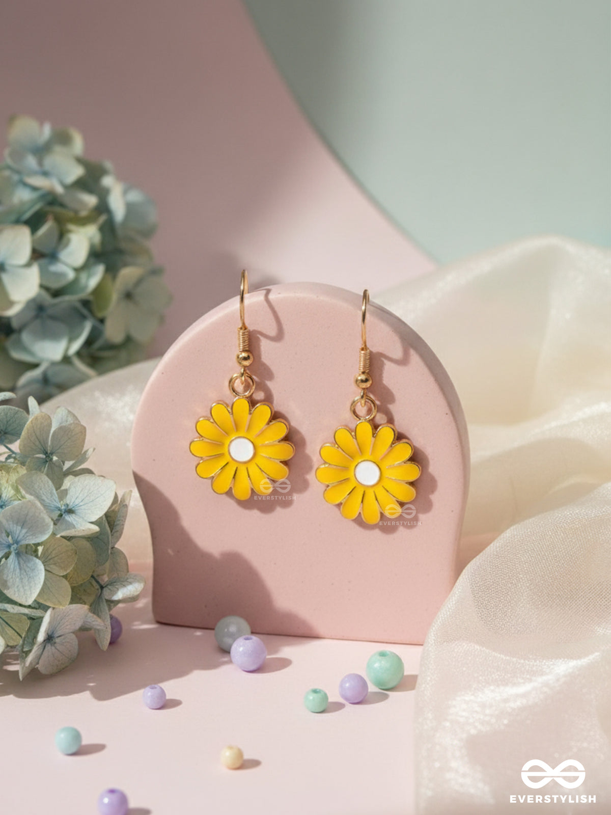 The Lively Daisy - Golden Embellished Earrings