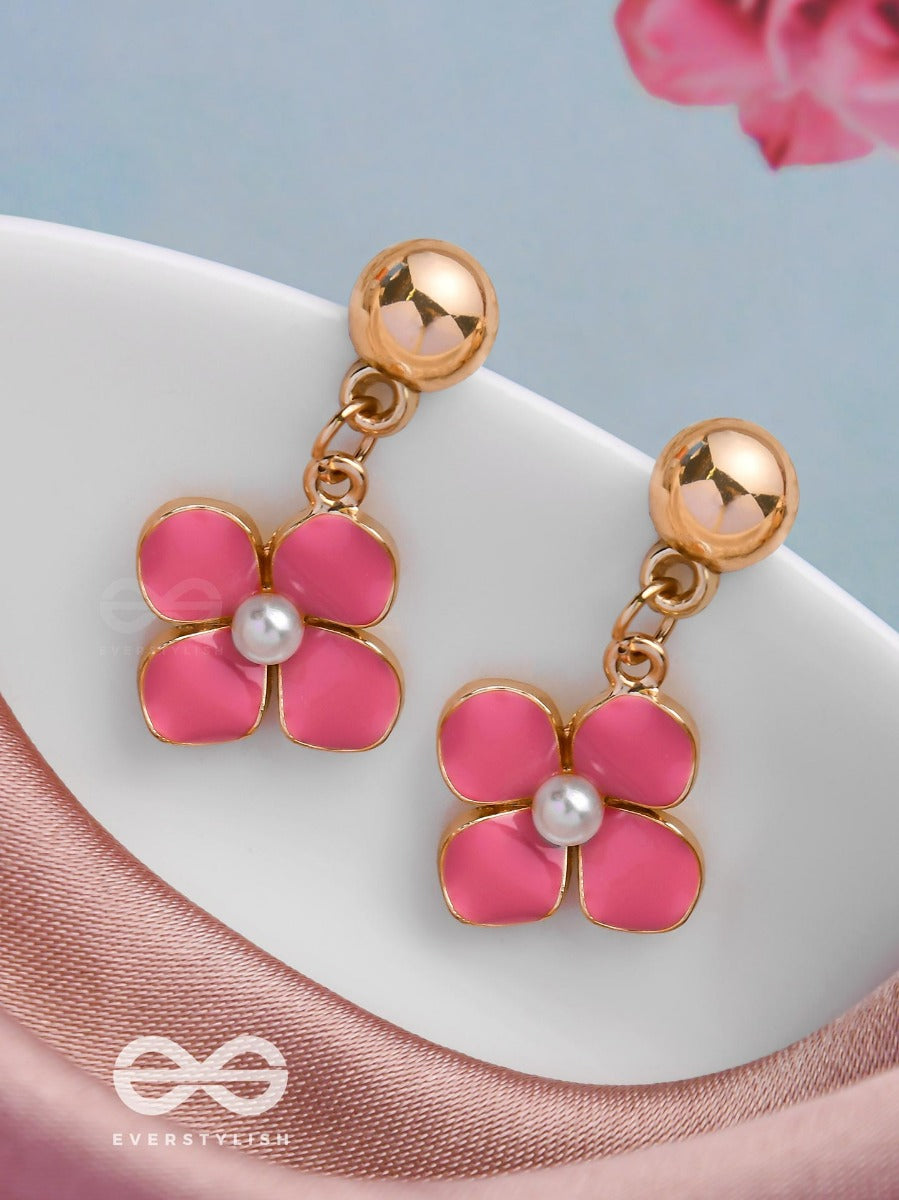 Bloomlet Delights - Golden Embellished Earrings
