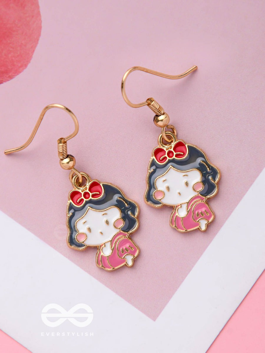 The Mini Miss - Golden Embellished Earrings
