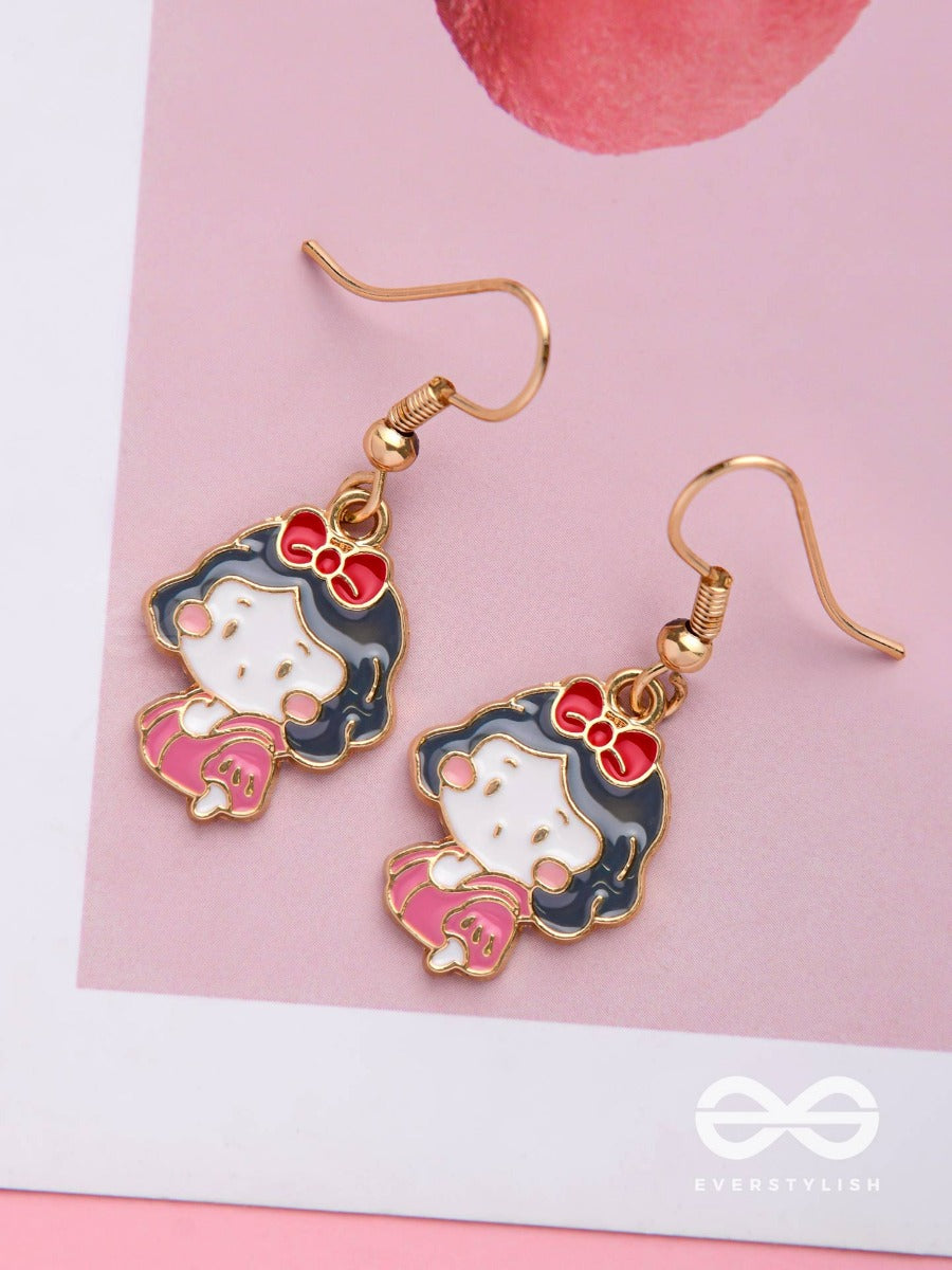 The Mini Miss - Golden Embellished Earrings