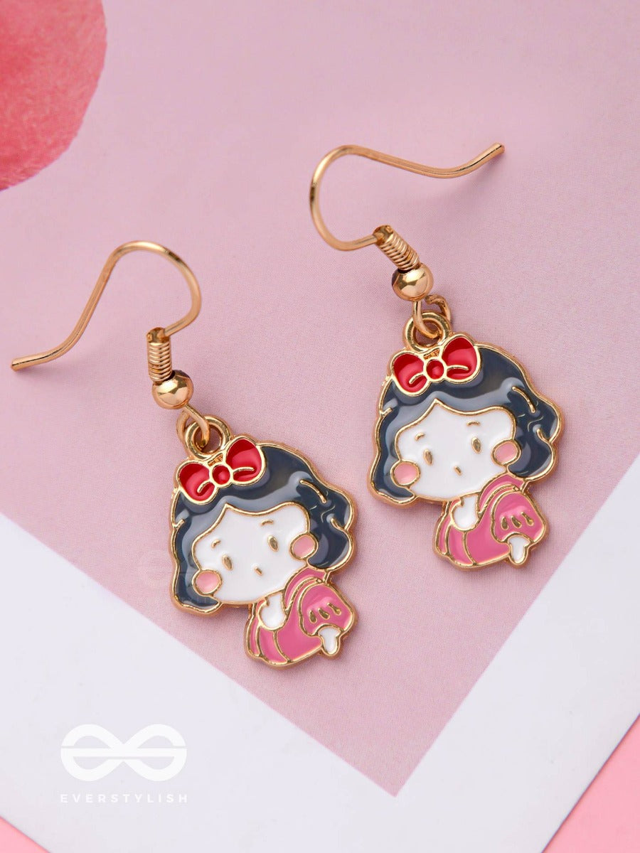 The Mini Miss - Golden Embellished Earrings