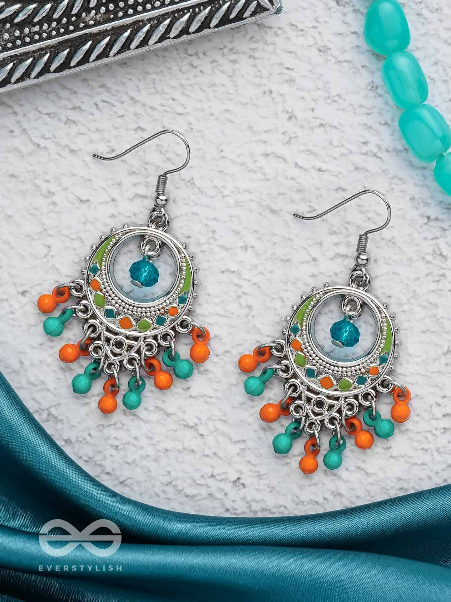 Tropical Tease - Enamelled Oxidised Earrings
