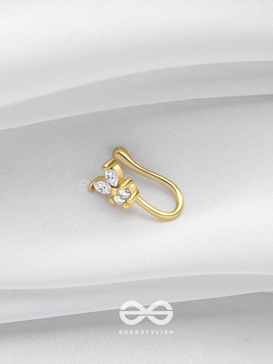 The Butterfly Blessing - Golden CZ Nosering (Non-Piercing)