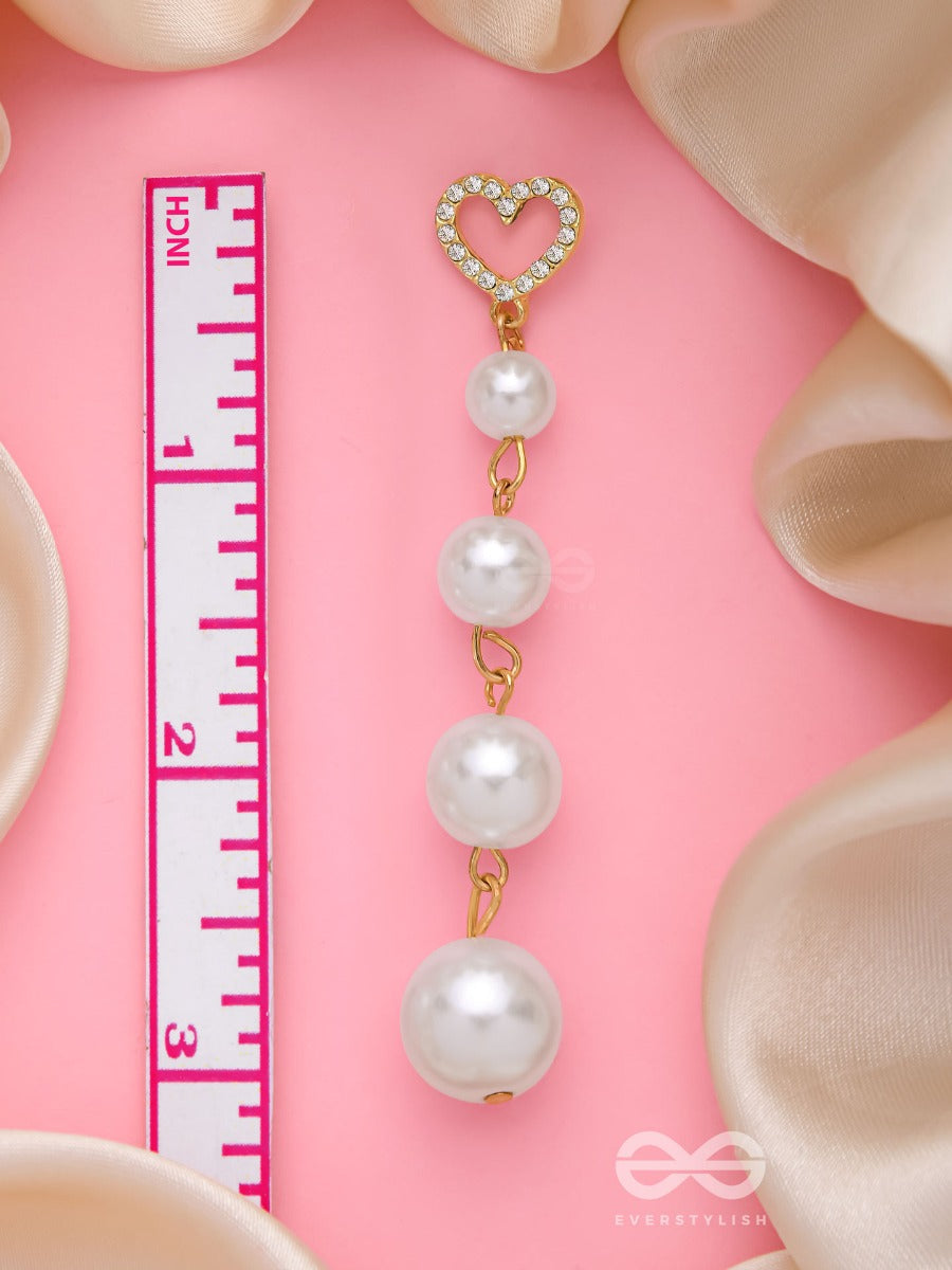 The Drippin Hearts - Golden Embellished Earrings