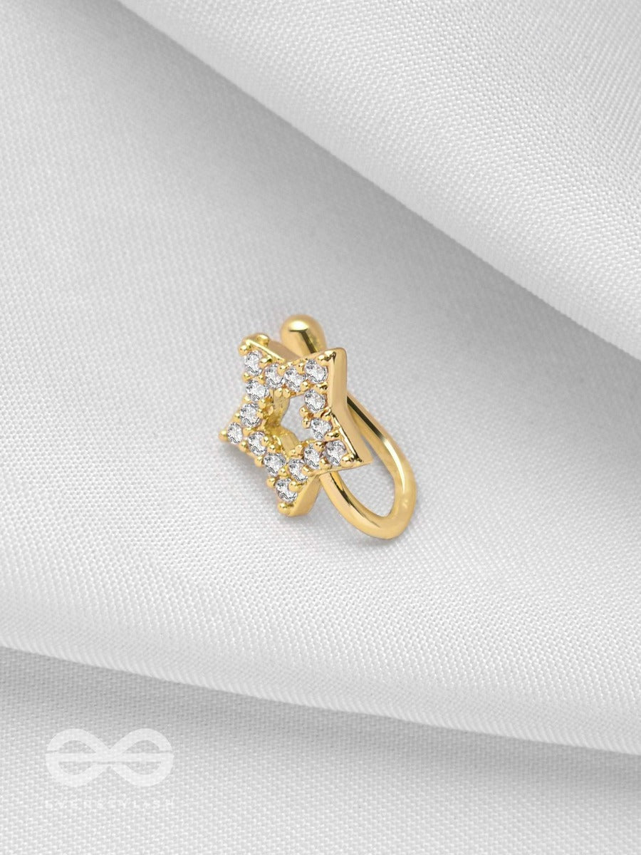 Sparklin' Star - Golden CZ Nosering
