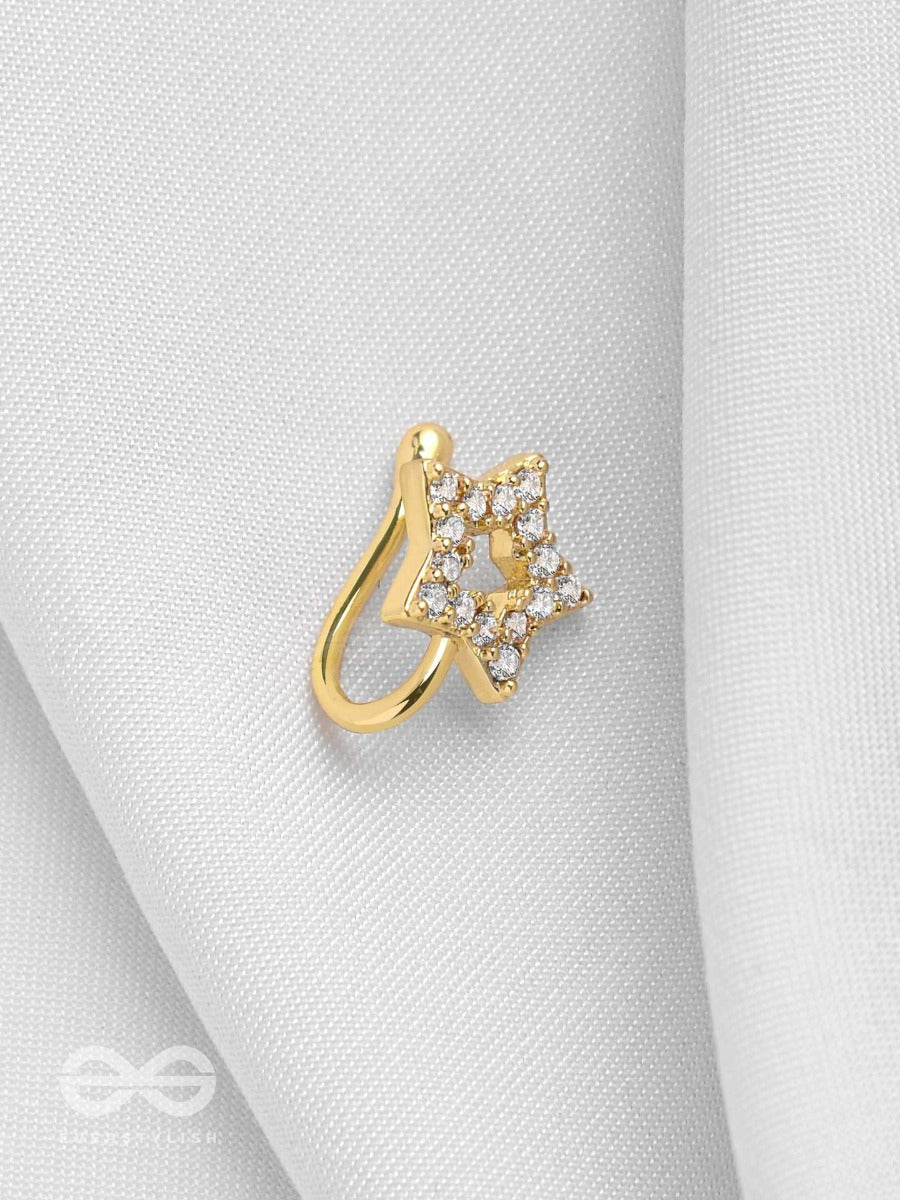 Sparklin' Star - Golden CZ Nosering