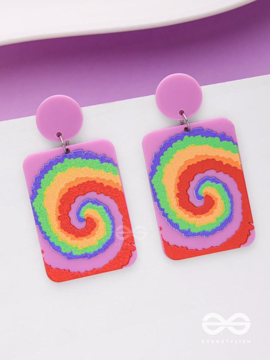 The Carnival Coils - Multicolor Acrylic Earrings