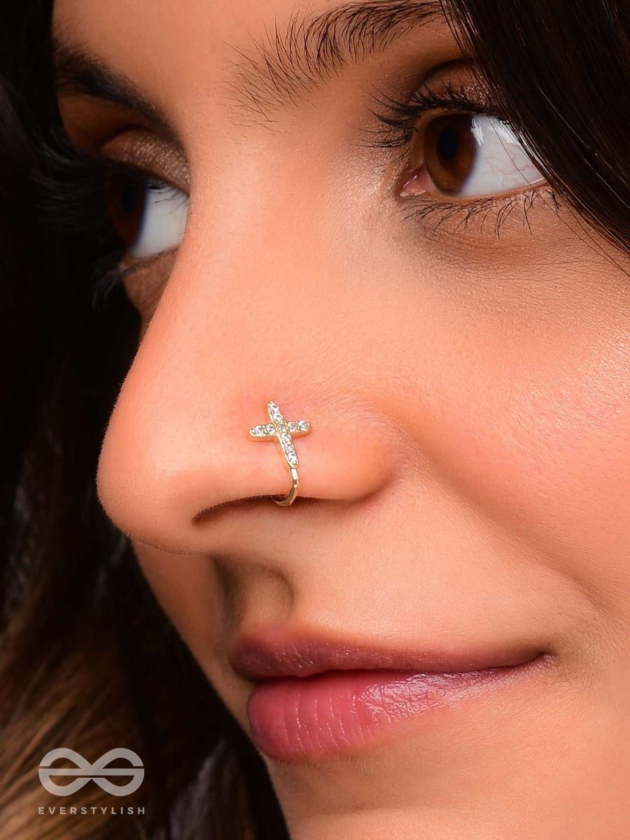 Heavenly Harmony - Golden CZ Nosering (Non-Piercing)