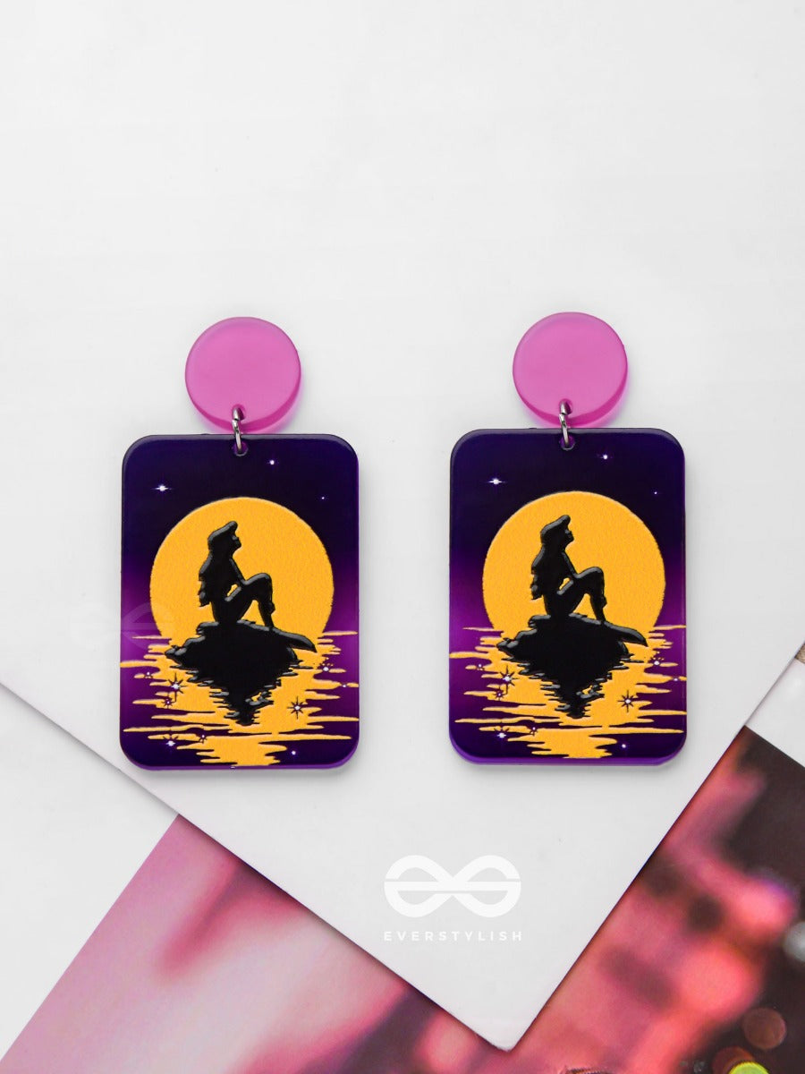 The Little Mermaid - Statement Acrylic Earrings