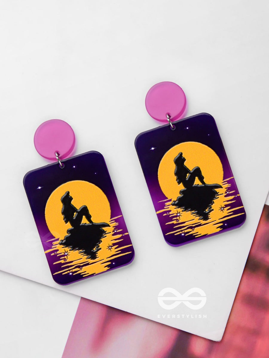 The Little Mermaid - Statement Acrylic Earrings