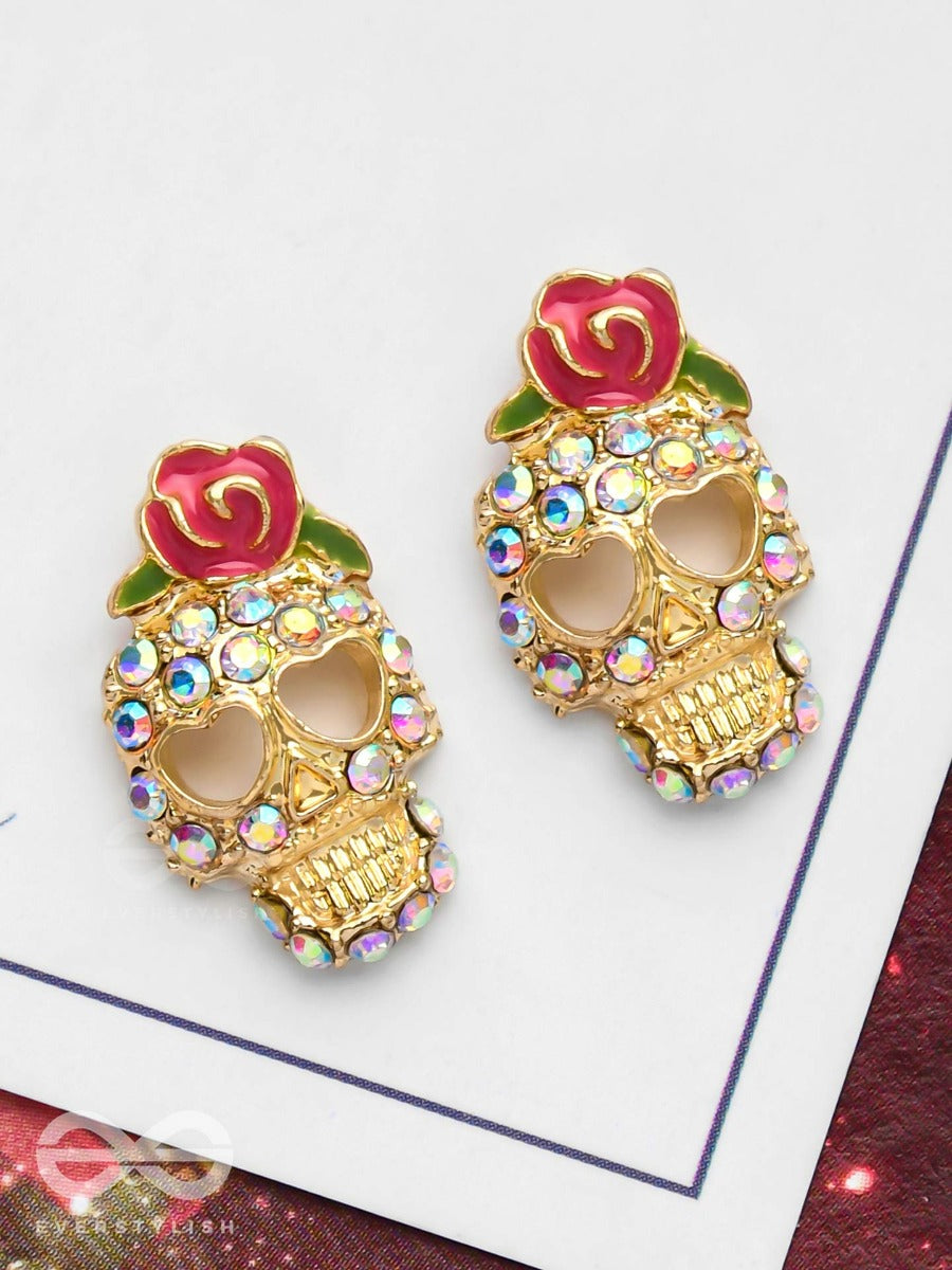 Satan Sundae - Golden Embellished Earrings