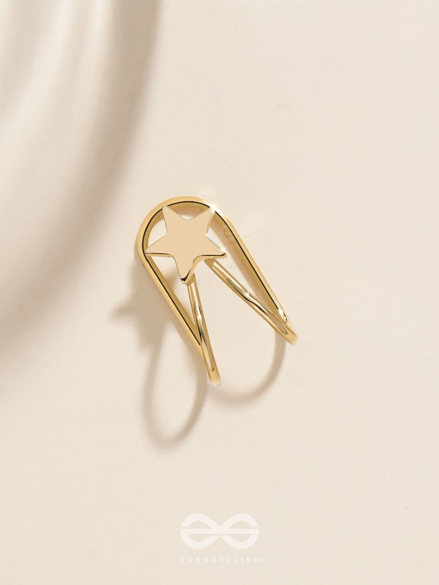 Cosmic Starshine - Golden Embellished Earcuff (One Ear)
