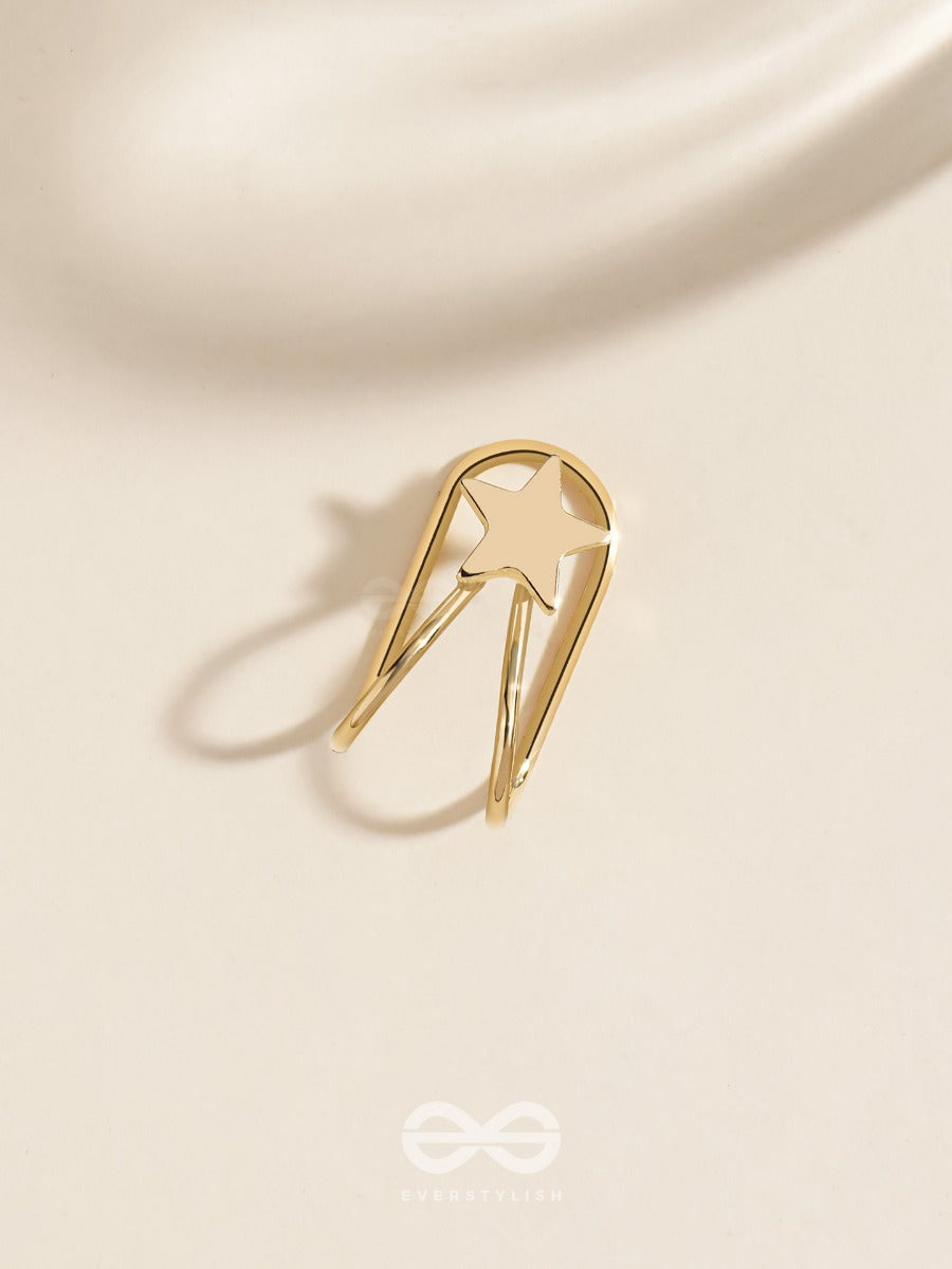 Cosmic Starshine - Golden Embellished Earcuff (One Ear)
