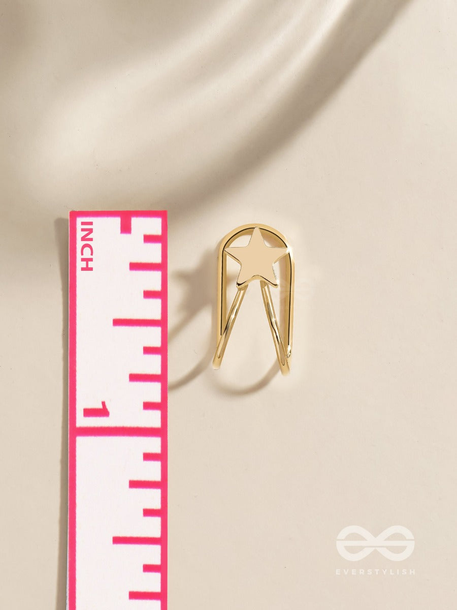 Cosmic Starshine - Golden Embellished Earcuff (One Ear)