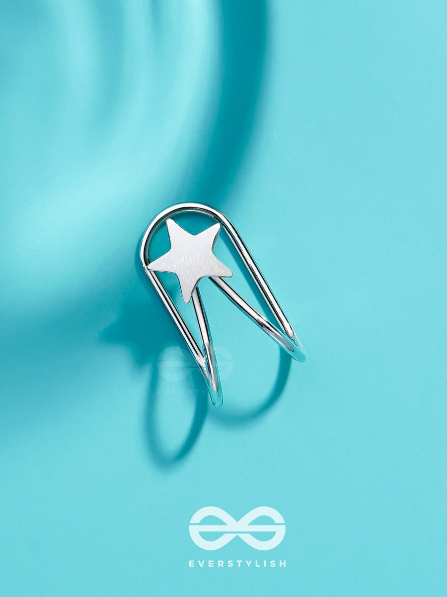 Cosmic Starshine - Silver Embellished Earcuff