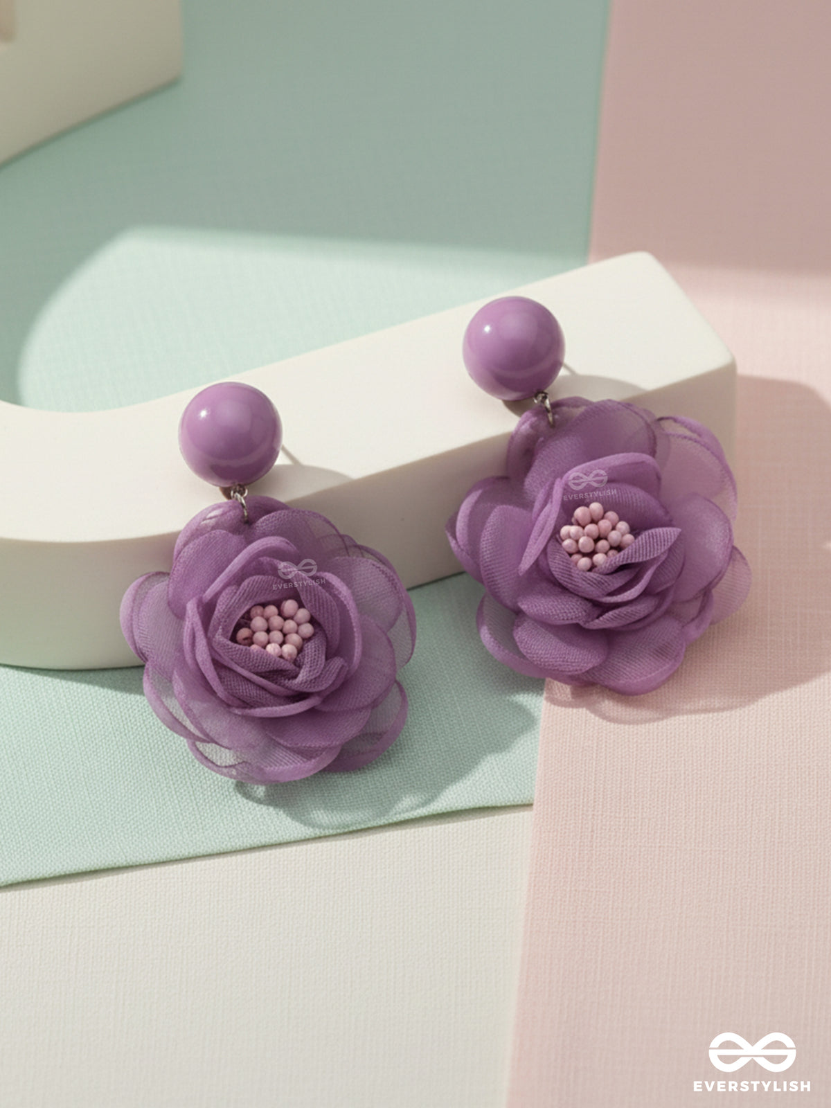 Lily Dream Dance - Fabric Earrings (Purple)