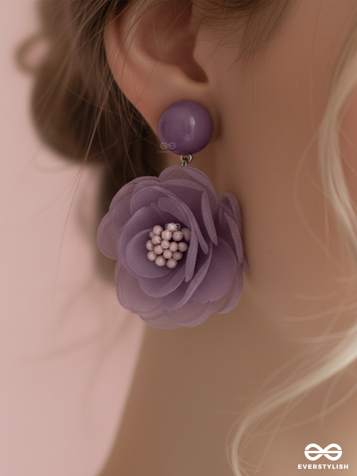 Lily Dream Dance - Fabric Earrings (Purple)