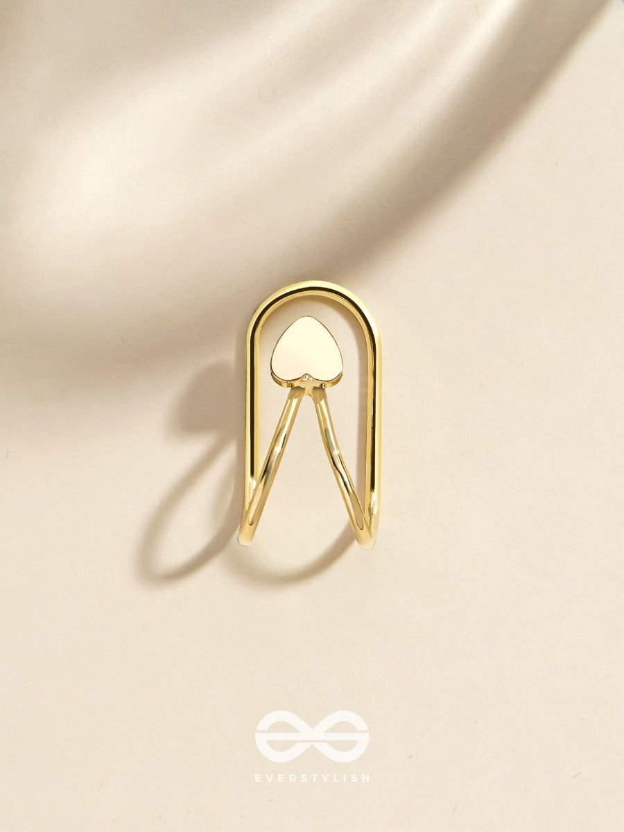 Mini Love Token - Golden Embellished Earcuff (One Ear)