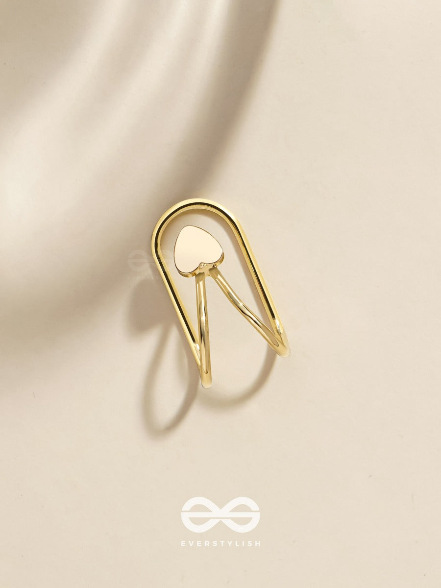 Mini Love Token - Golden Embellished Earcuff (One Ear)