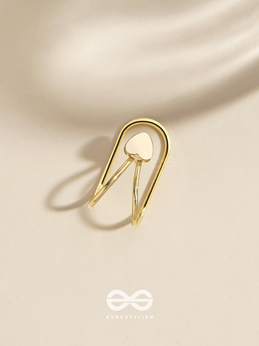 Mini Love Token - Golden Embellished Earcuff (One Ear)